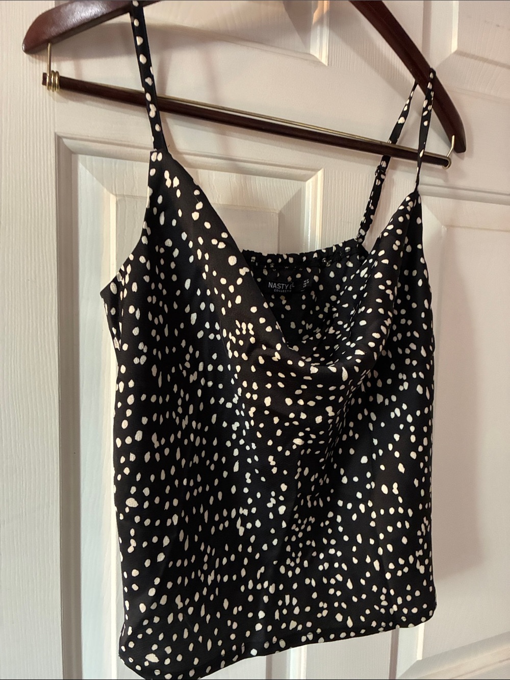 NASTY GAL COWL NECK CROP CAMI - Picture 1 of 7